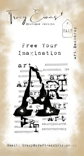 Tracy Evans - Art Back Drop - A3 Stamp