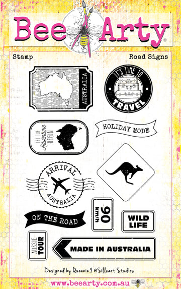 BeeArty - Road Signs - Clear Stamp -