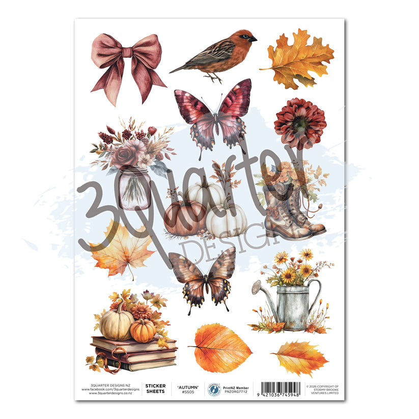 3Quarter Designs - sticker sheets - Autumn Whispers