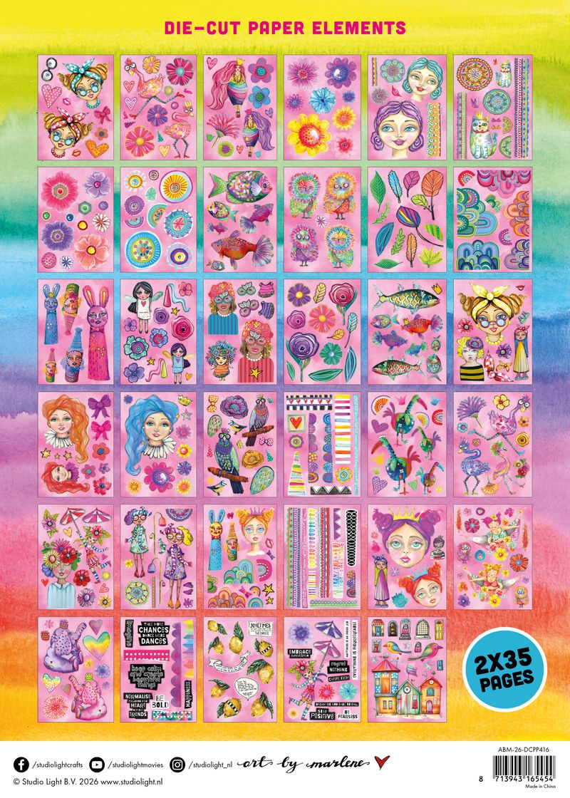 Art By Marlene - Die Cut Paper Pad - X-tra-big elements