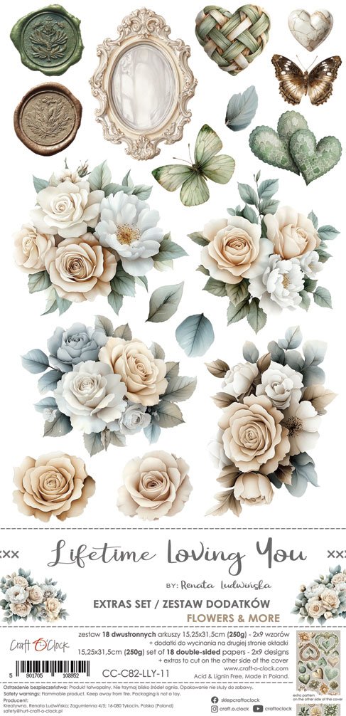 Craft O’Clock – Lifetime Loving You Extras Set – Flowers & More (CC-C82-LLY-11)