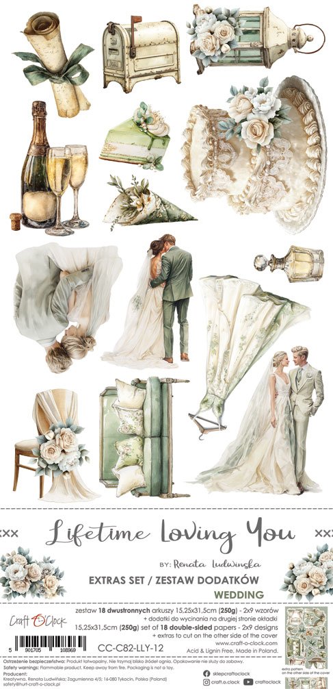 Craft O’Clock – Lifetime Loving You Extras Set – Wedding (CC-C82-LLY-12)