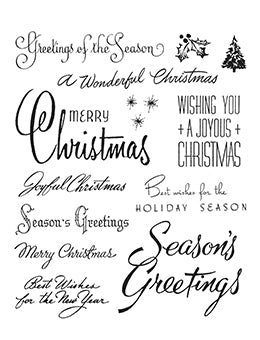 Tim Holtz Stampers Anonymous CMS427 Christmas Sentiments Stamp Set