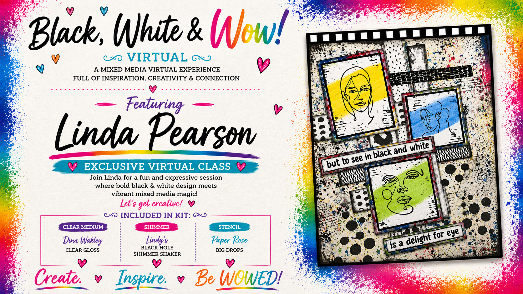 BLACK WHITE AND WOW - Linda Pearson