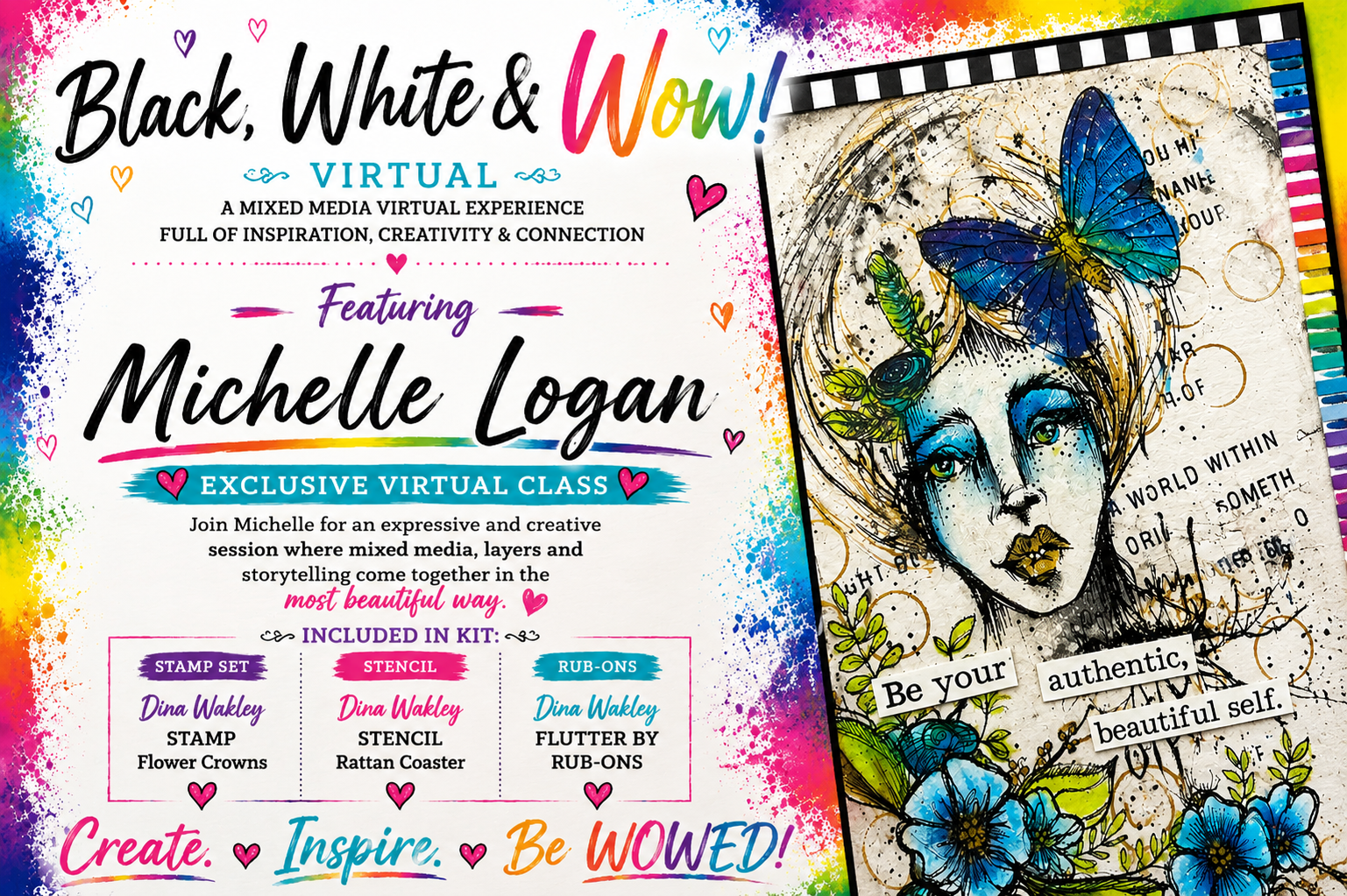 BLACK WHITE AND WOW - Michelle Logan -Authentic Self