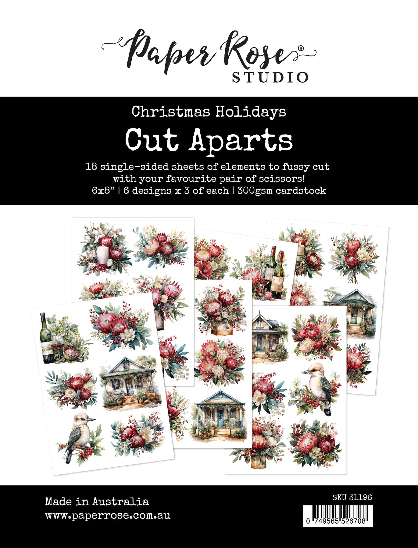Paper Rose Studio - Christmas Holidays Cut Aparts
