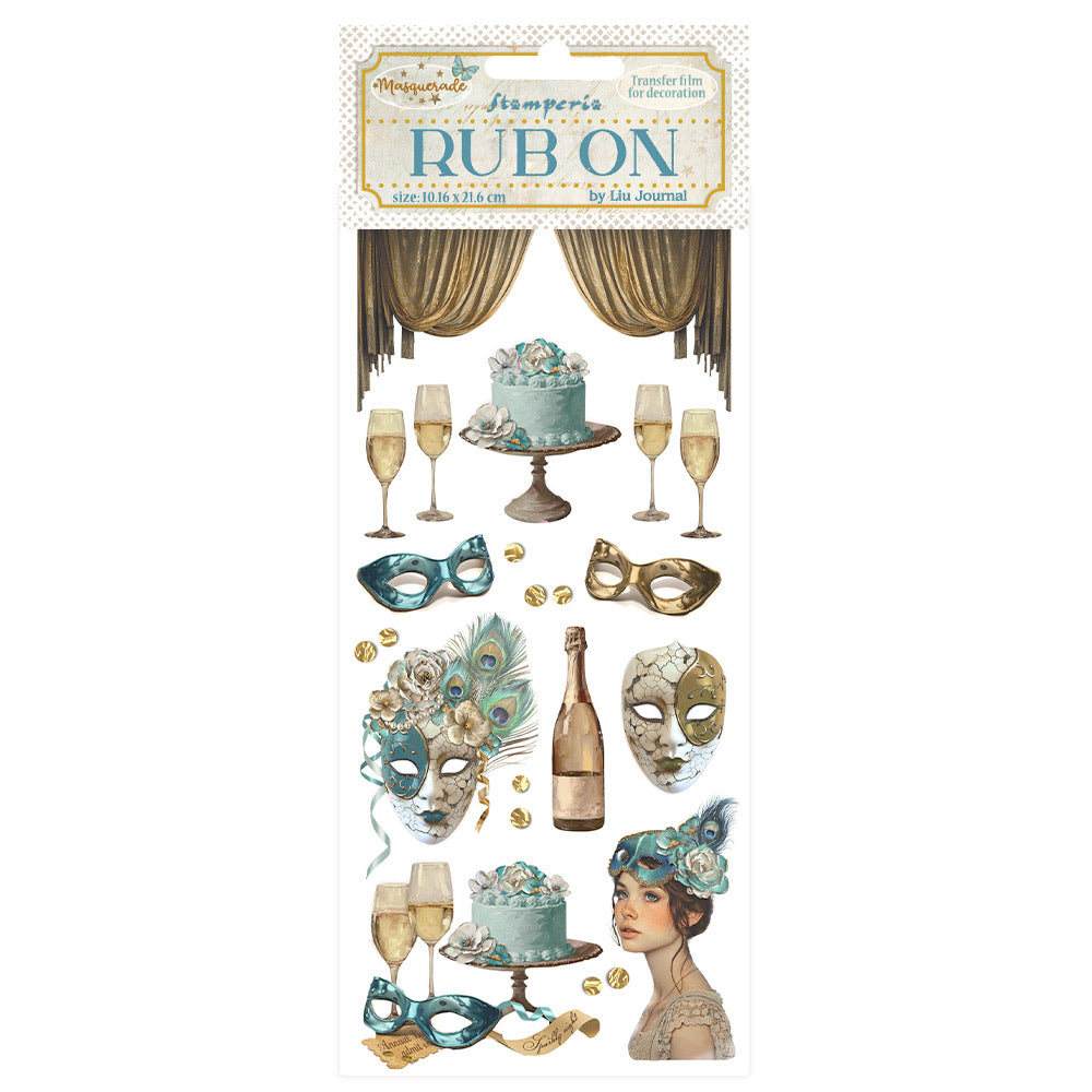Stamperia Rub-On - Masquerade Masks