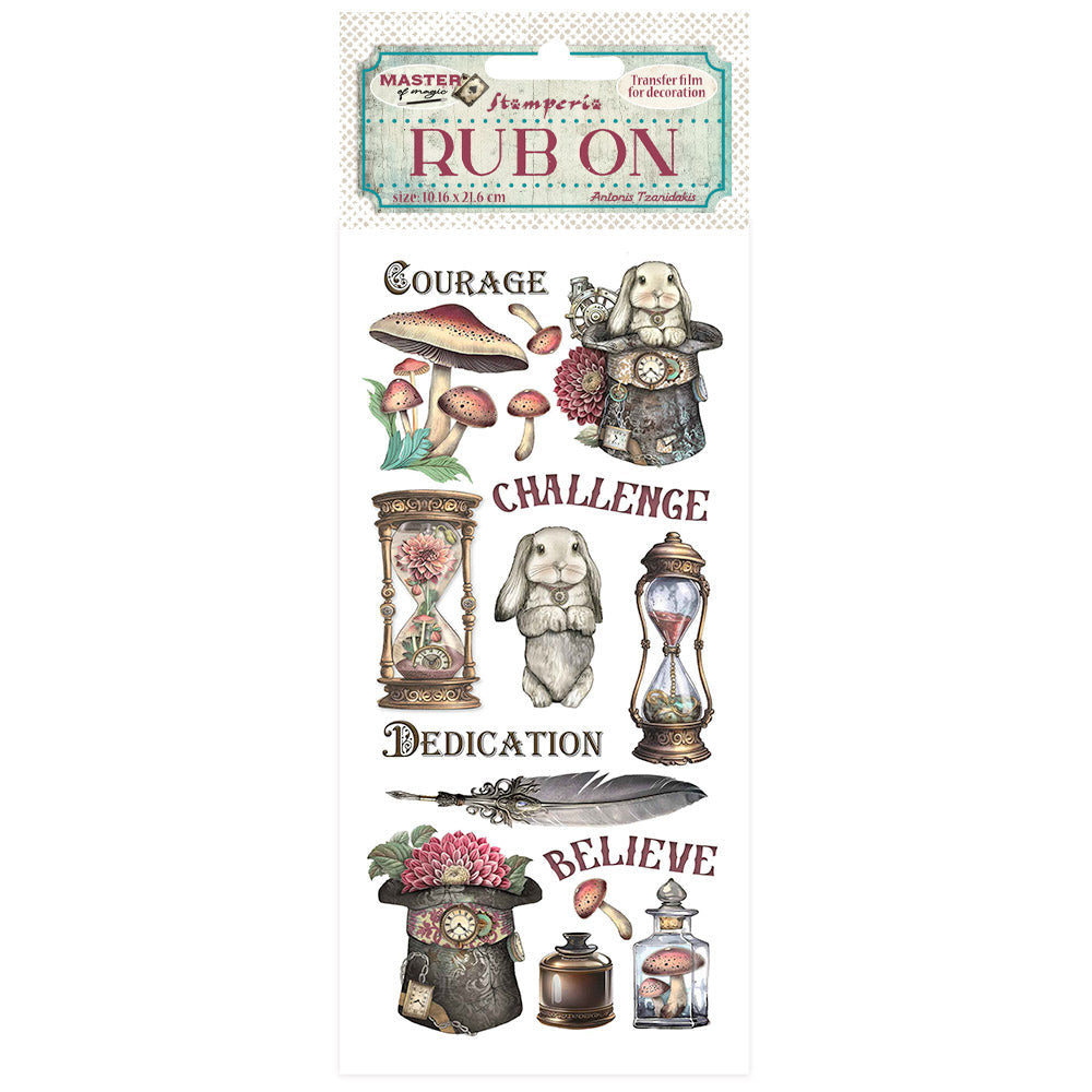 Stamperia Master of Magic - Rub Ons Rabbit