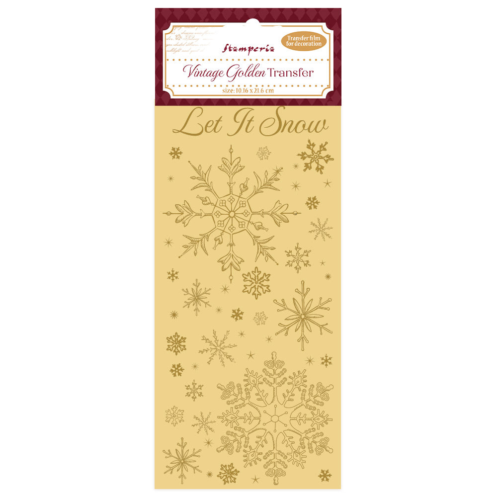 Stamperia - Rub On - Vintage golden Transfer Let it Snow