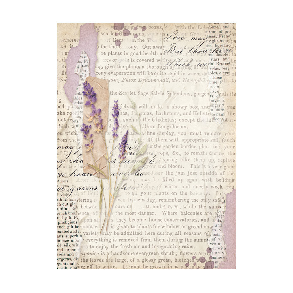 Stamperia A6 Rice Papers - Lavender