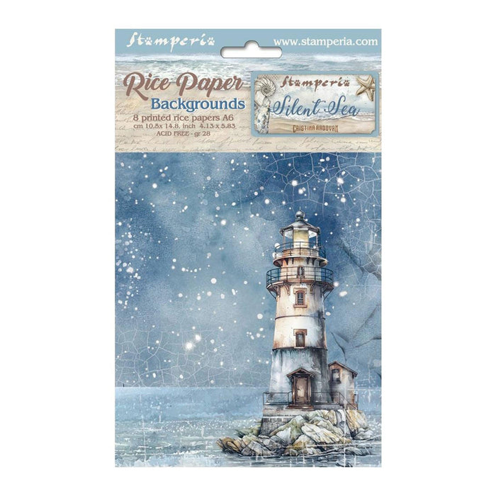 Stamperia A6 Rice Papers - Silent Sea