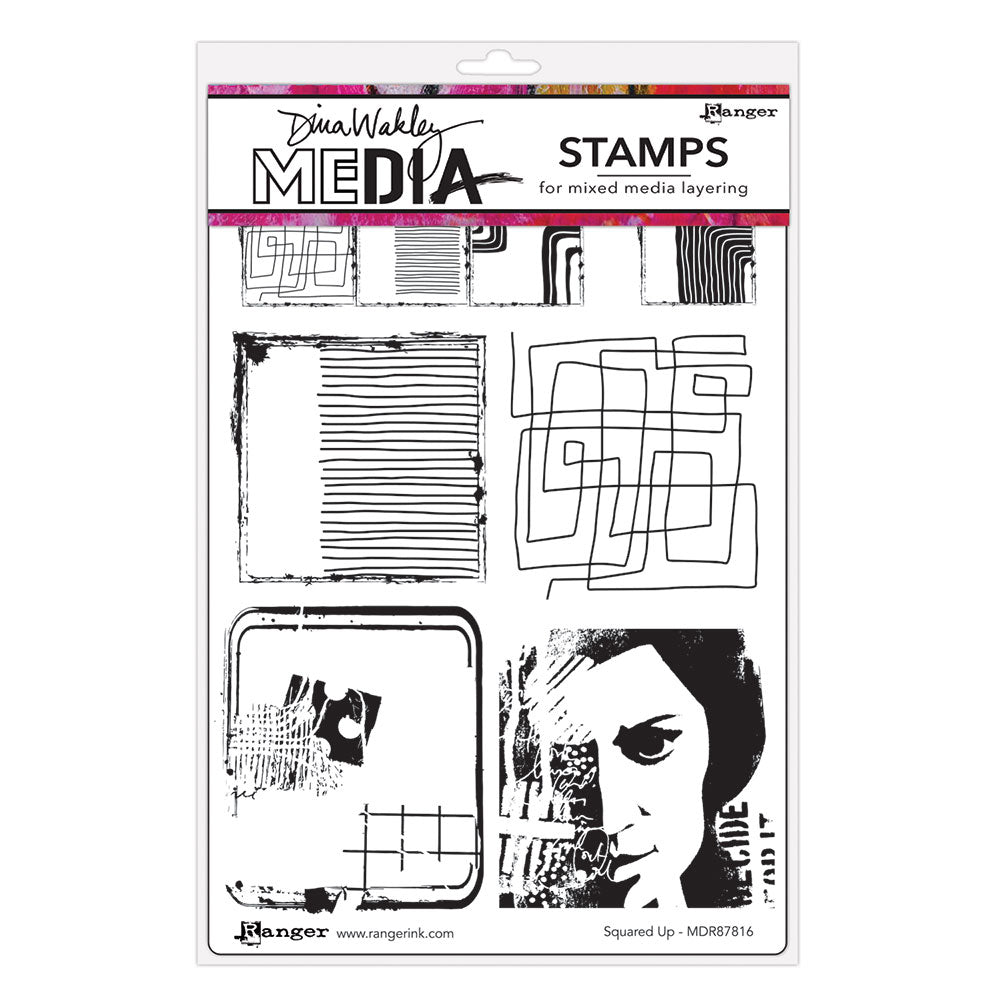 DINA MEDIA STAMPS - Squared up