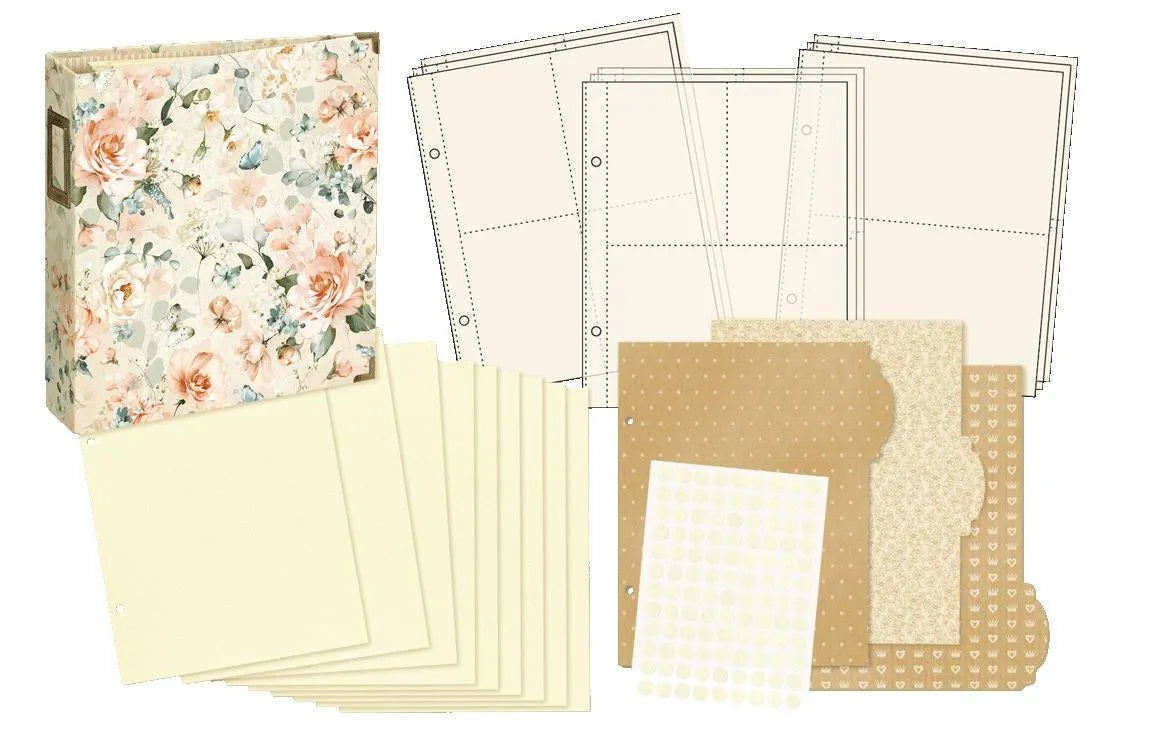 Graphic 45 - Vintage Rose Binder Album with Pocket Pages