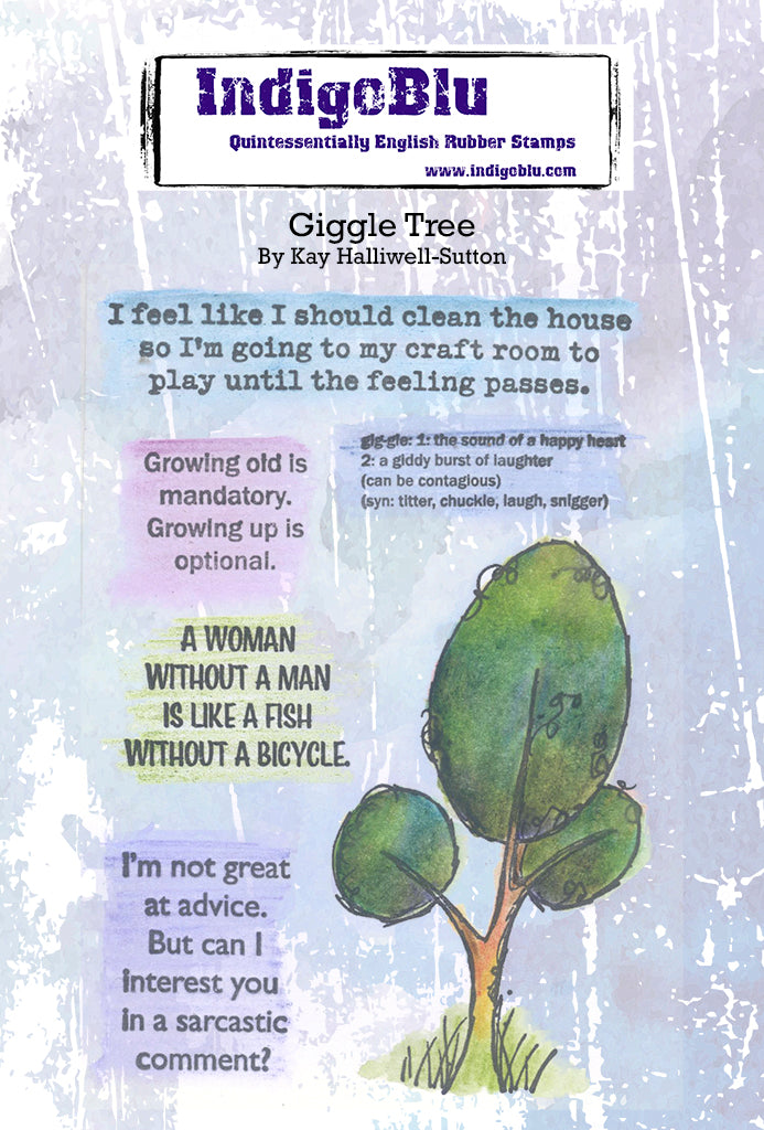 IndigoBlu - Giggle Tree A6 rubber stamp