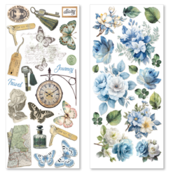 Ciao Bella Die-Cut Sticker Sheets – Blue Botanicals & Vintage Travel