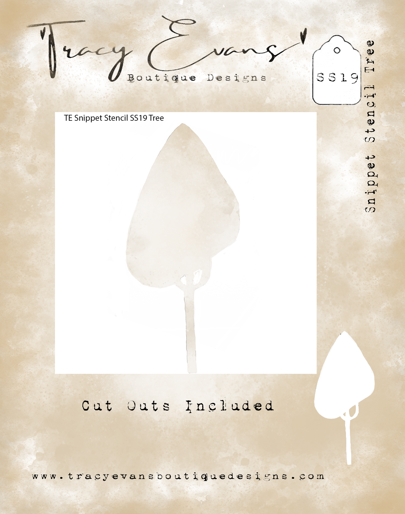 Tracy Evans SS19 - Snippet Stencil " Tree"