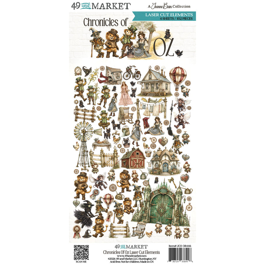 49 and Market Chronicles of Oz Laser Cut Elements - 102 Pieces