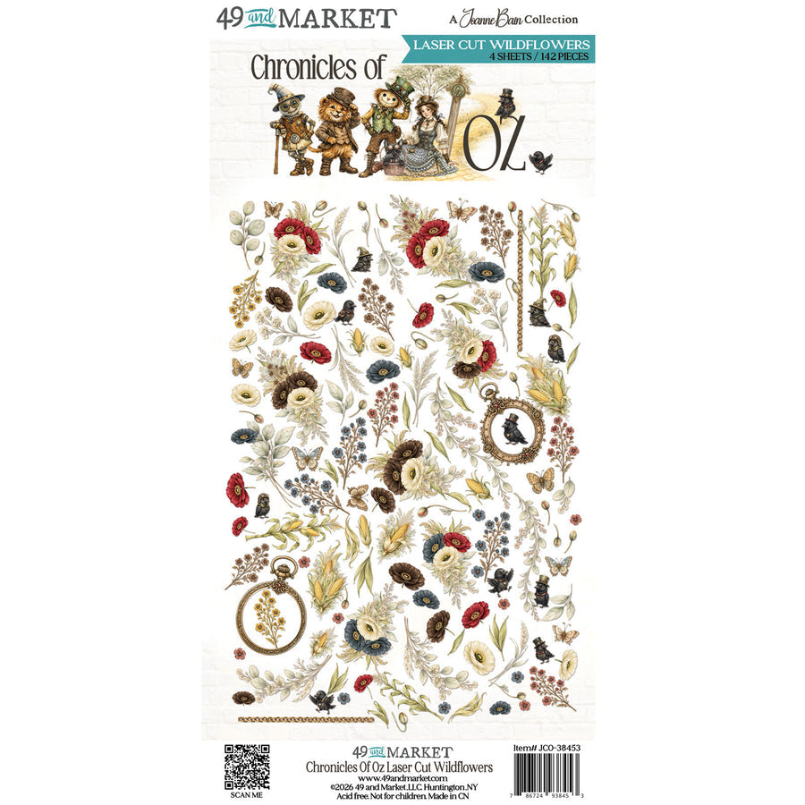 49 and Market Chronicles of Oz Laser Cut Wildflowers - 142 Pieces