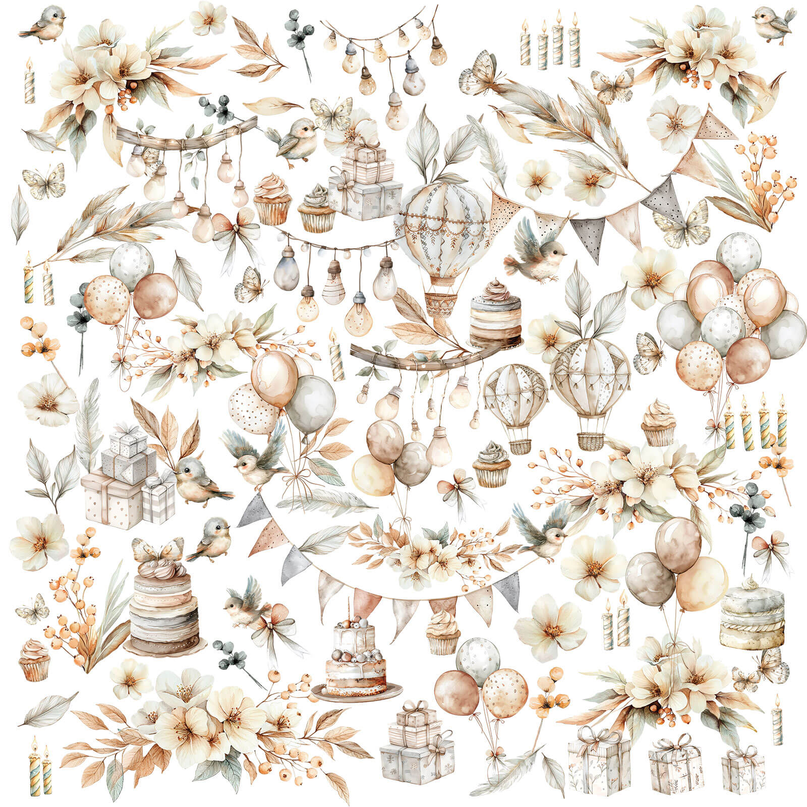 49 and Market Little Celebrations Cut Elements