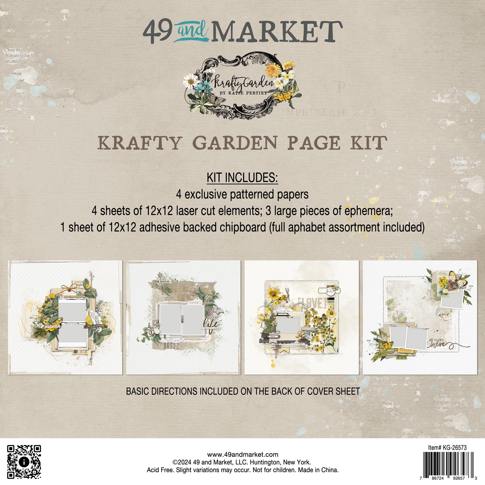 49 & Market  - Kraft Garden  Page Kit