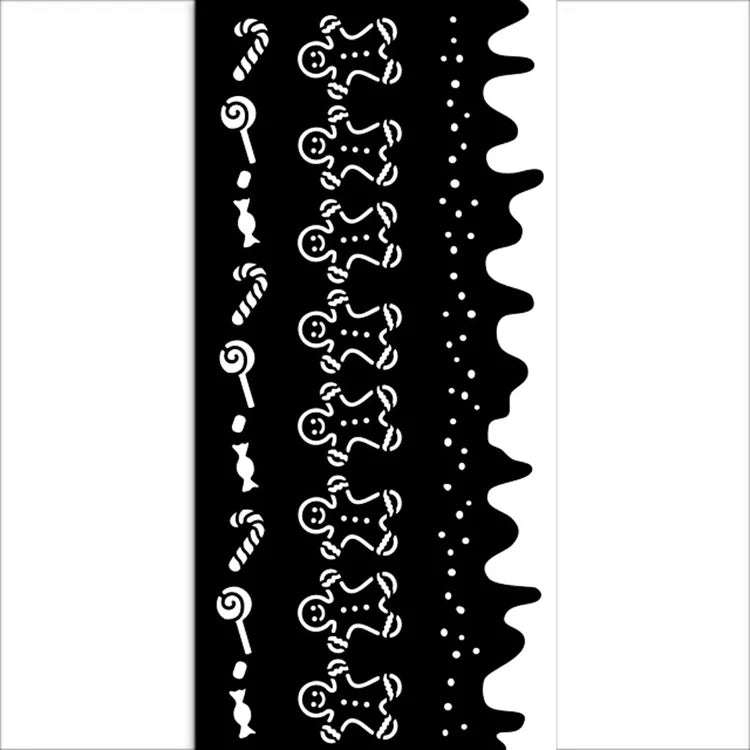 Stamperia - 12 x 25cm Stencil Candy Christmas - stripes