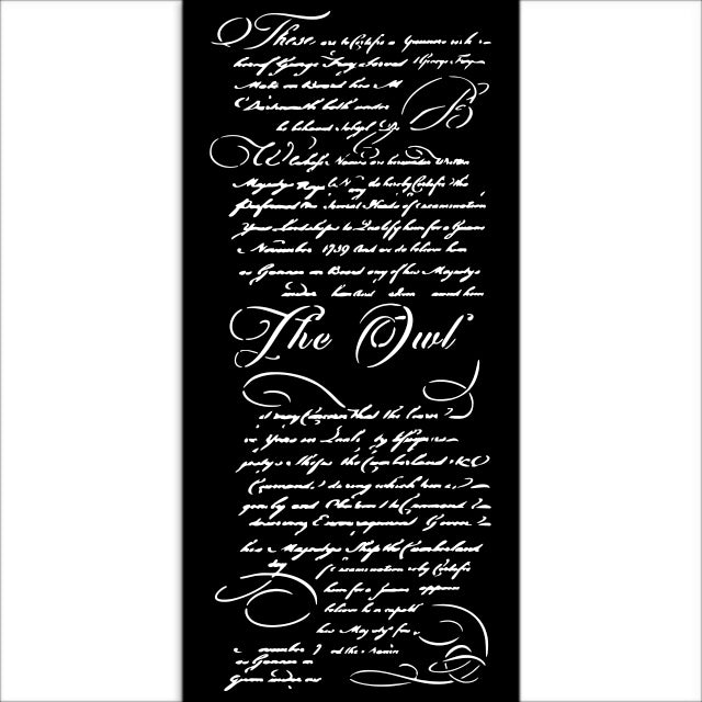 Stamperia - Stencil - The Owls House -Letters 12 x 25cm