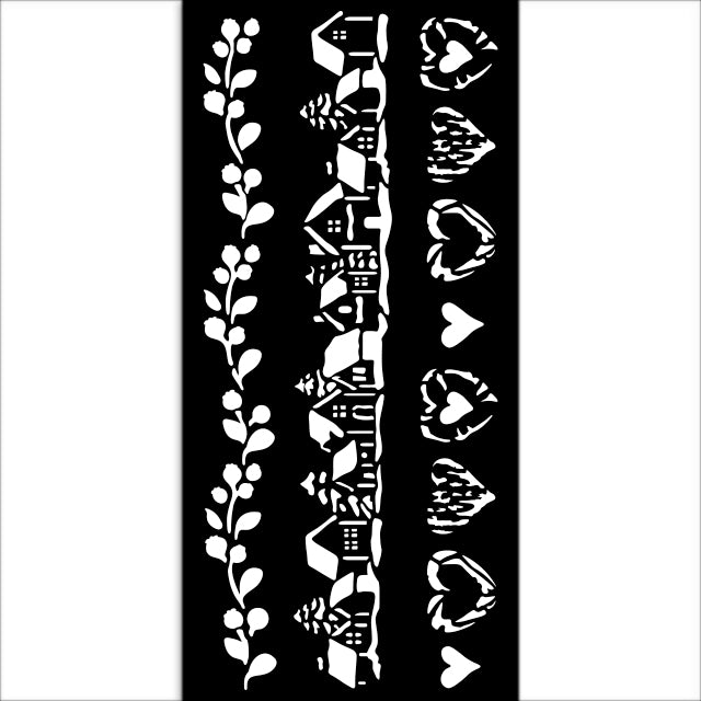 Stamperia - Stencil - The Owls House - 3 stripes 12 x 25cm