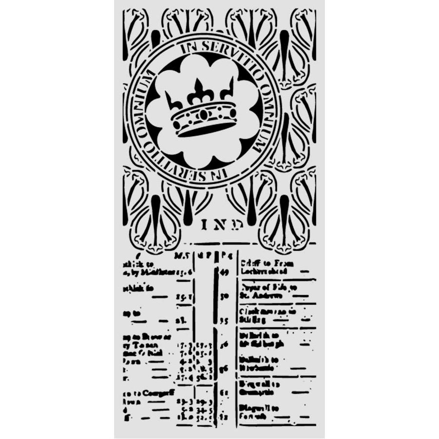 Crown & Vintage Ledger Stencil – KSTDL180