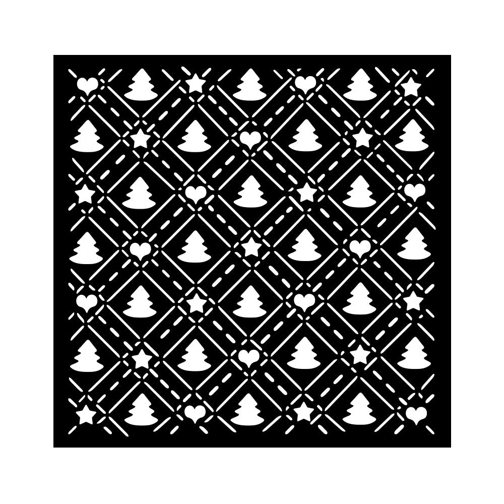 Stamperia - 18 x 18cm Stencil Candy Christmas - Tree Pattern