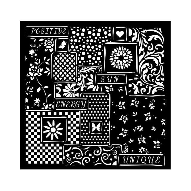 Stamperia - Thick Stencil Sun Flower Art 18 x 18cm - Patchwork