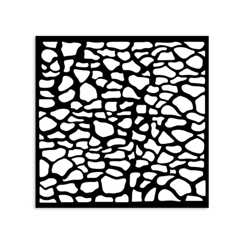 Stamperia Stencil 12 x 12cm - Silent Sea - Village