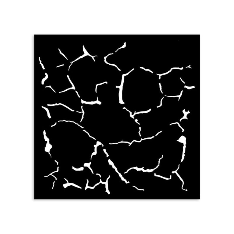 Stamperia Stencil 12 x 12cm -Silent Sea - Crackle Pattern