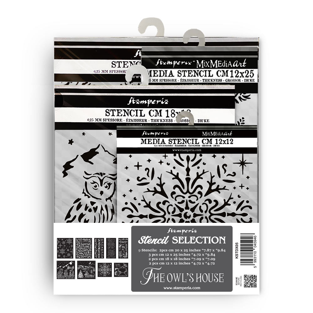 Stamperia - Stencil - The Owls House - assortment of Stencils