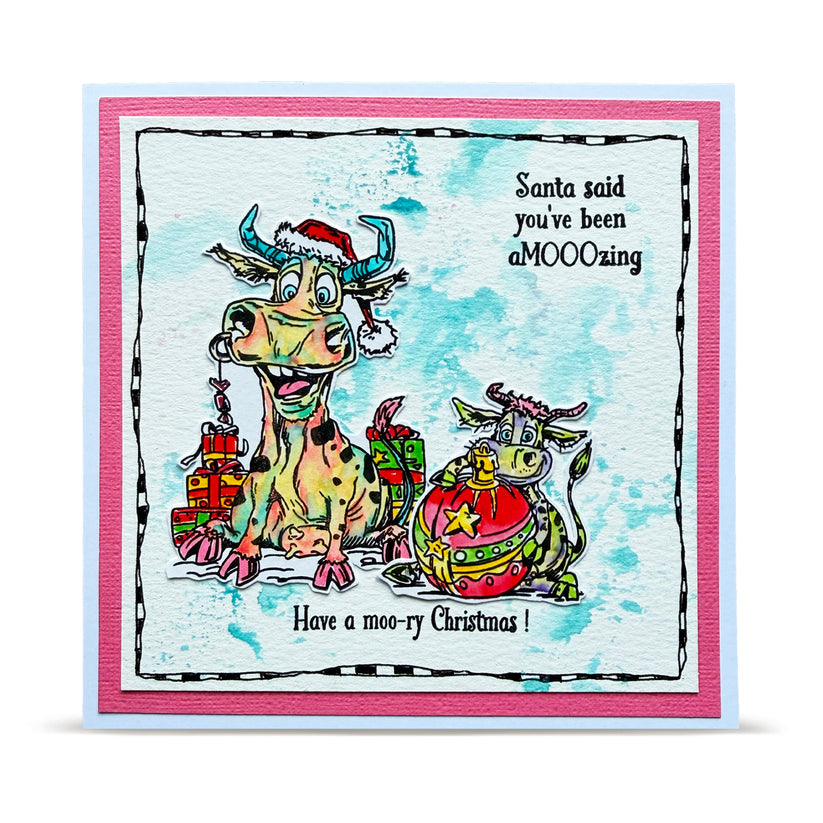 AALL & Create TP-1496 Moo-ry Christmas A6 Stamp Set