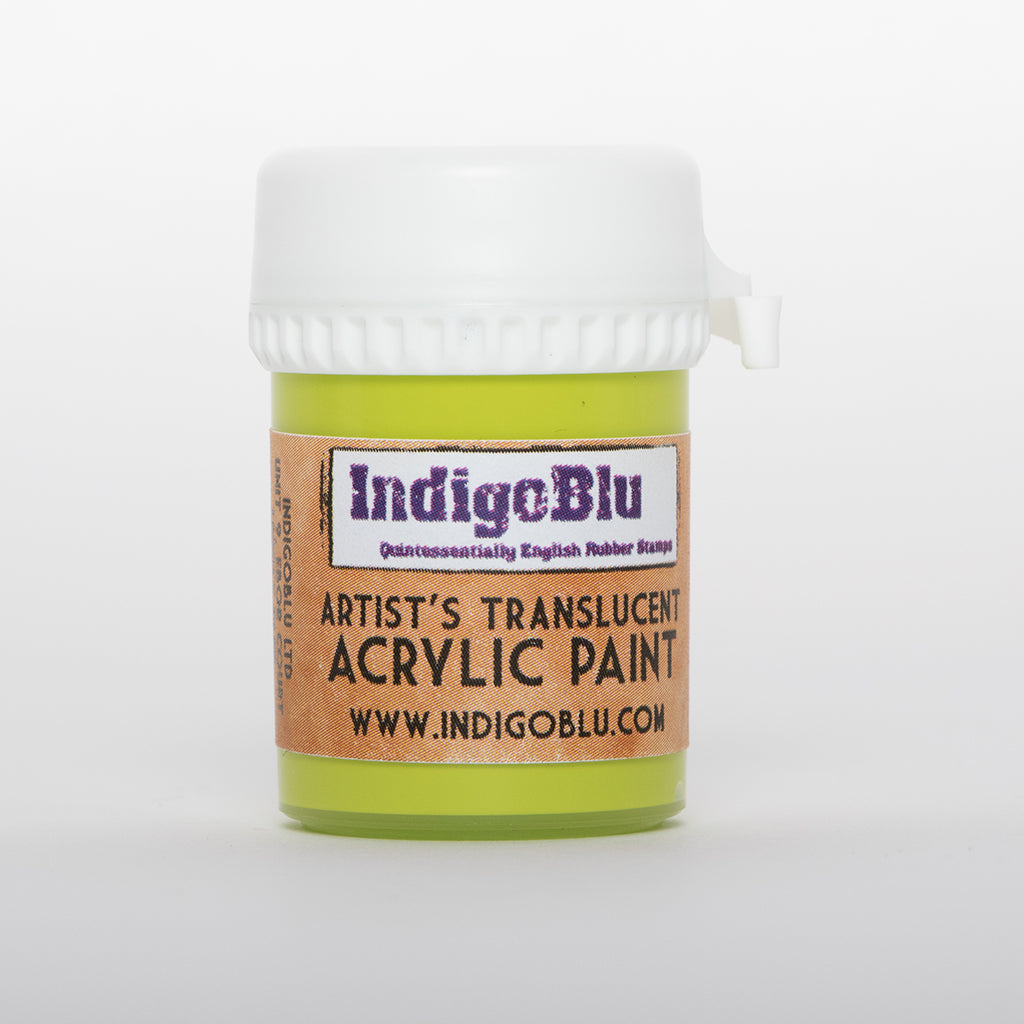 Indigo Blu Artists - Translucent Acrylic Paint -Lime Marmalade