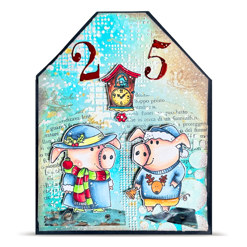 AALL & Create TP-1387 Holiday Pigs A7 Stamp Set