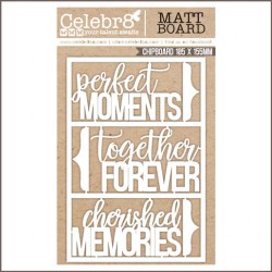 Celebr8 - Matt Board Word Titles "Perfect, Together Cherished "