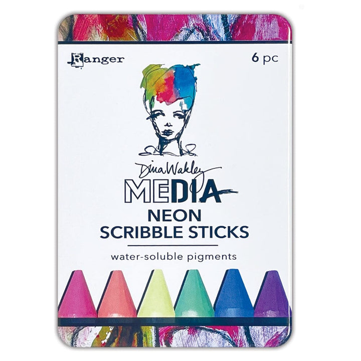 Dina Wakley Scribble Sticks Neon set 4