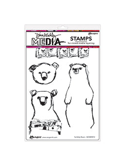 DINA MEDIA STAMPS - SCRIBBLY BEARS