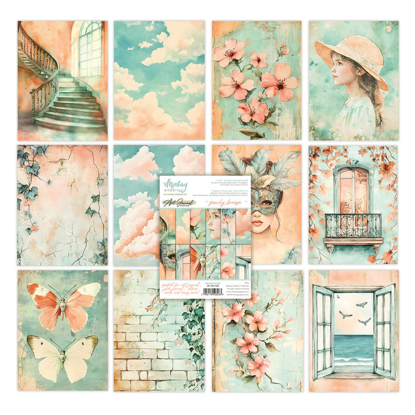 Mintay - 6 x 8 - Art Journal Esssentials - Peachy Breeze