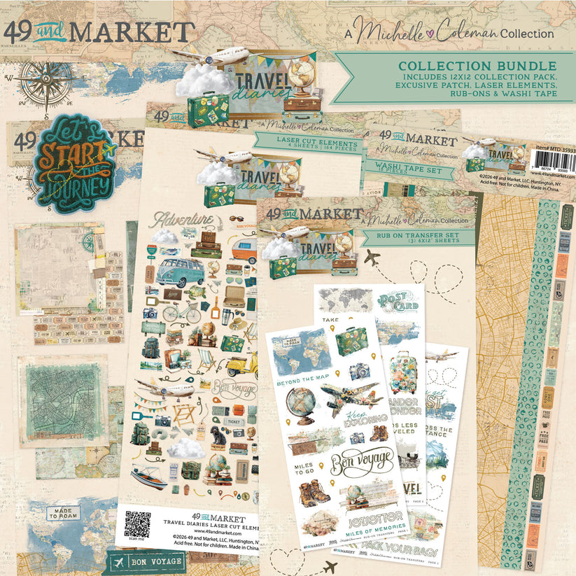 49 and Market - 12 x 12 collection bundle - Travel Diaries