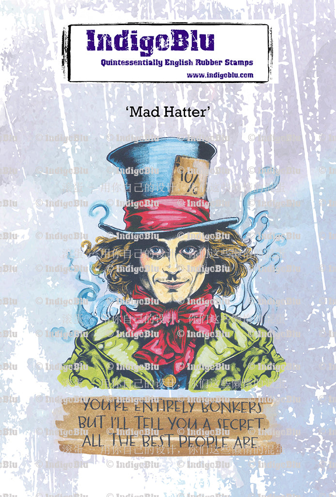 IndigoBlu A6 Stamp - Mad Hatter