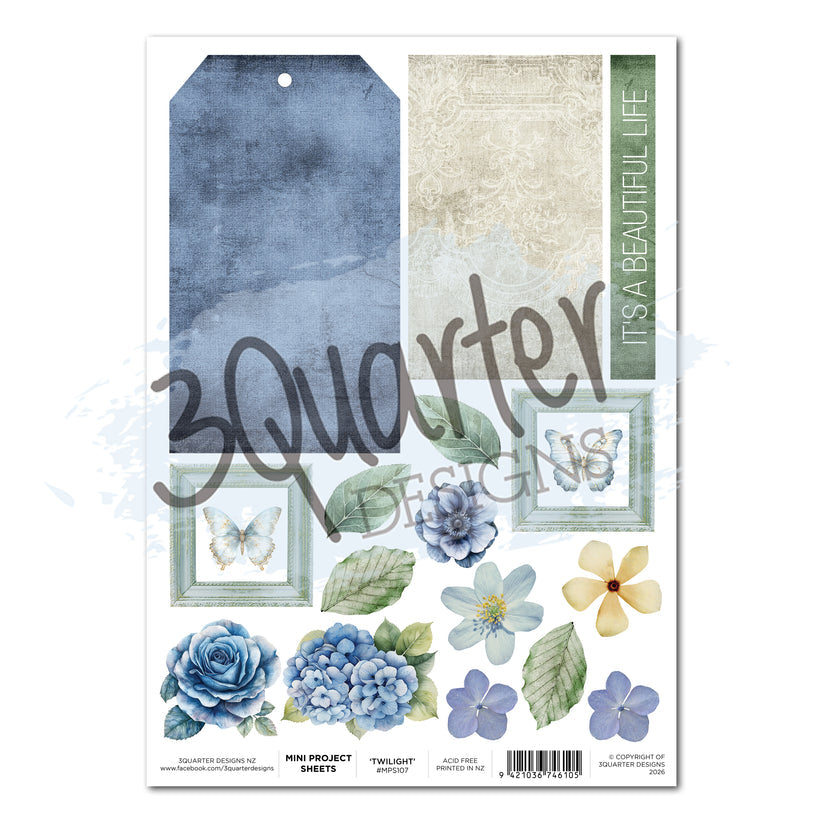 3Quarter Designs - Mini Project Sheets - Twilight Ink