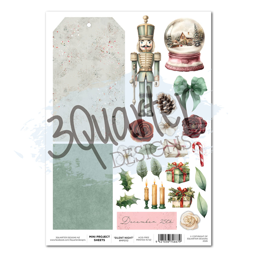3Quarter Designs Silent Night Mini Project Sheets