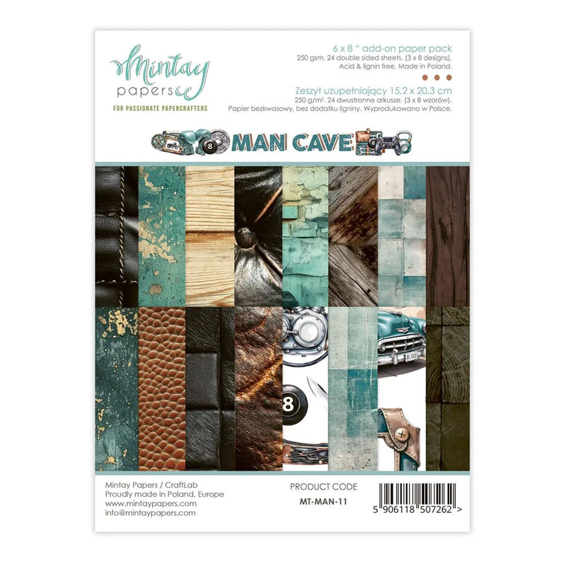 Mintay - Man Cave 6x8 Paper Set