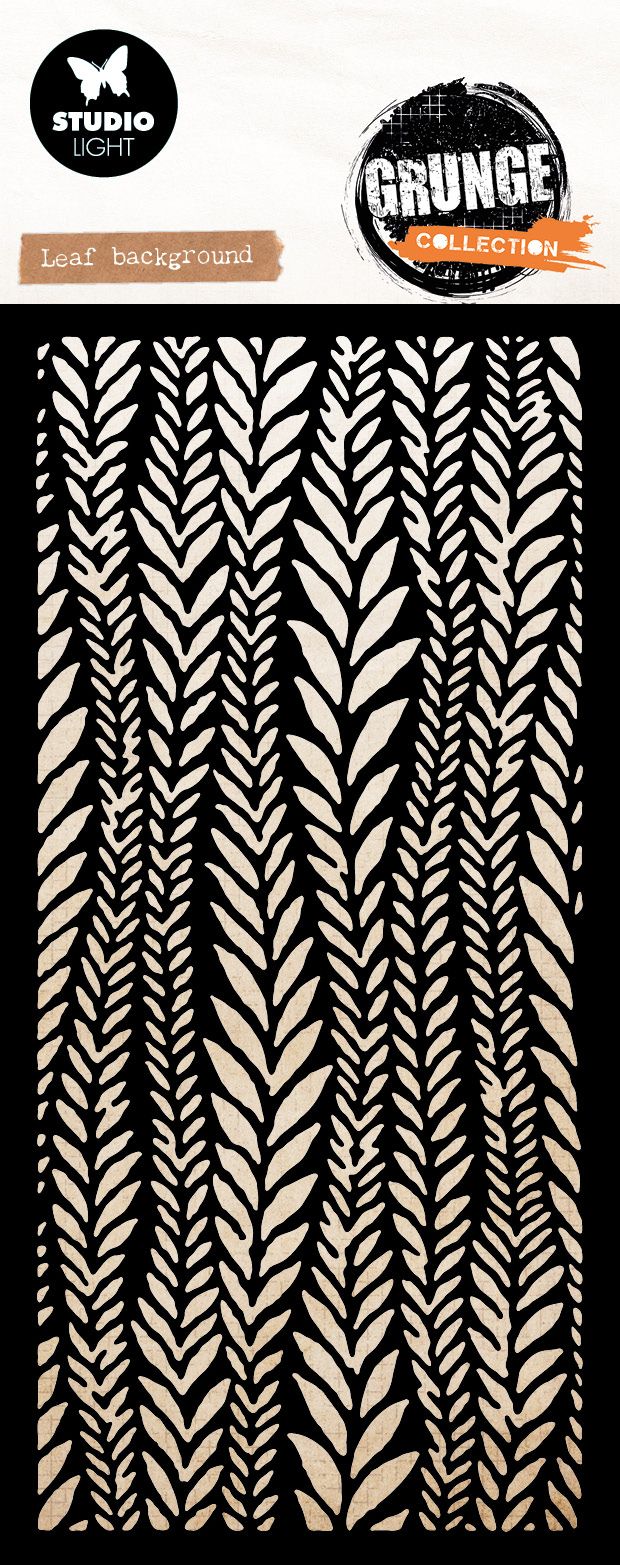 Studio Light - Grunge Collection - Stencil Leaf Background
