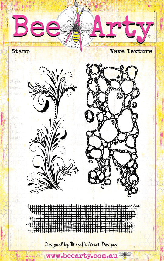 BeeArty - Wave Texture - Clear Stamp - Ocean Vibe Collection