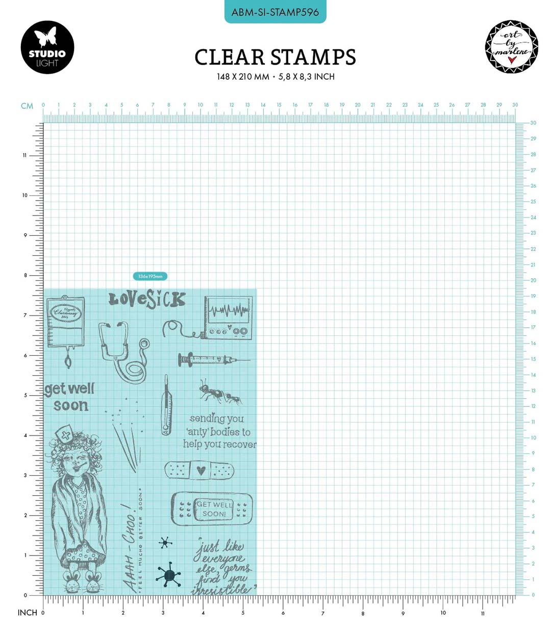 Art By Marlene  Clear Stamp  Aaah Choo!  Signature Collection ABM-SI-STAMP596