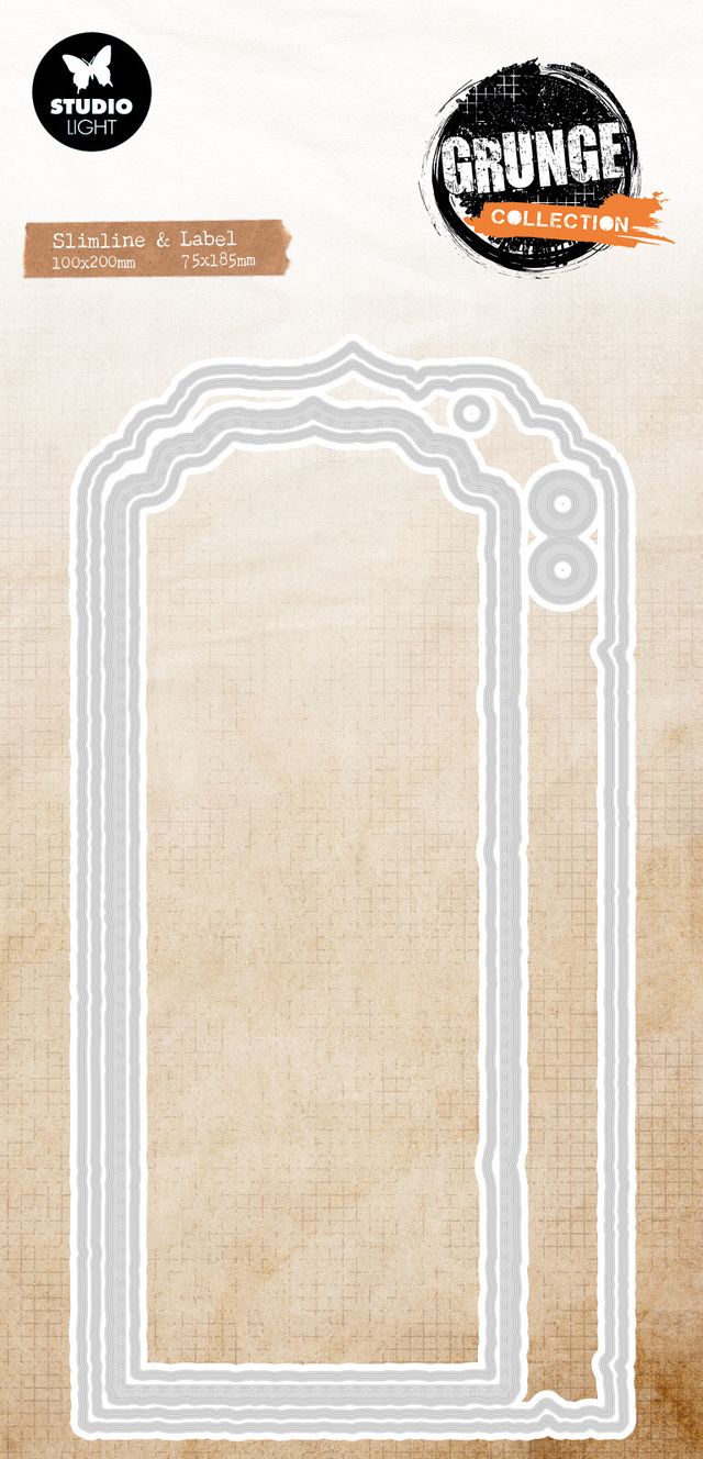 Studio Light - Grunge Collection - Metal die slimline Tag