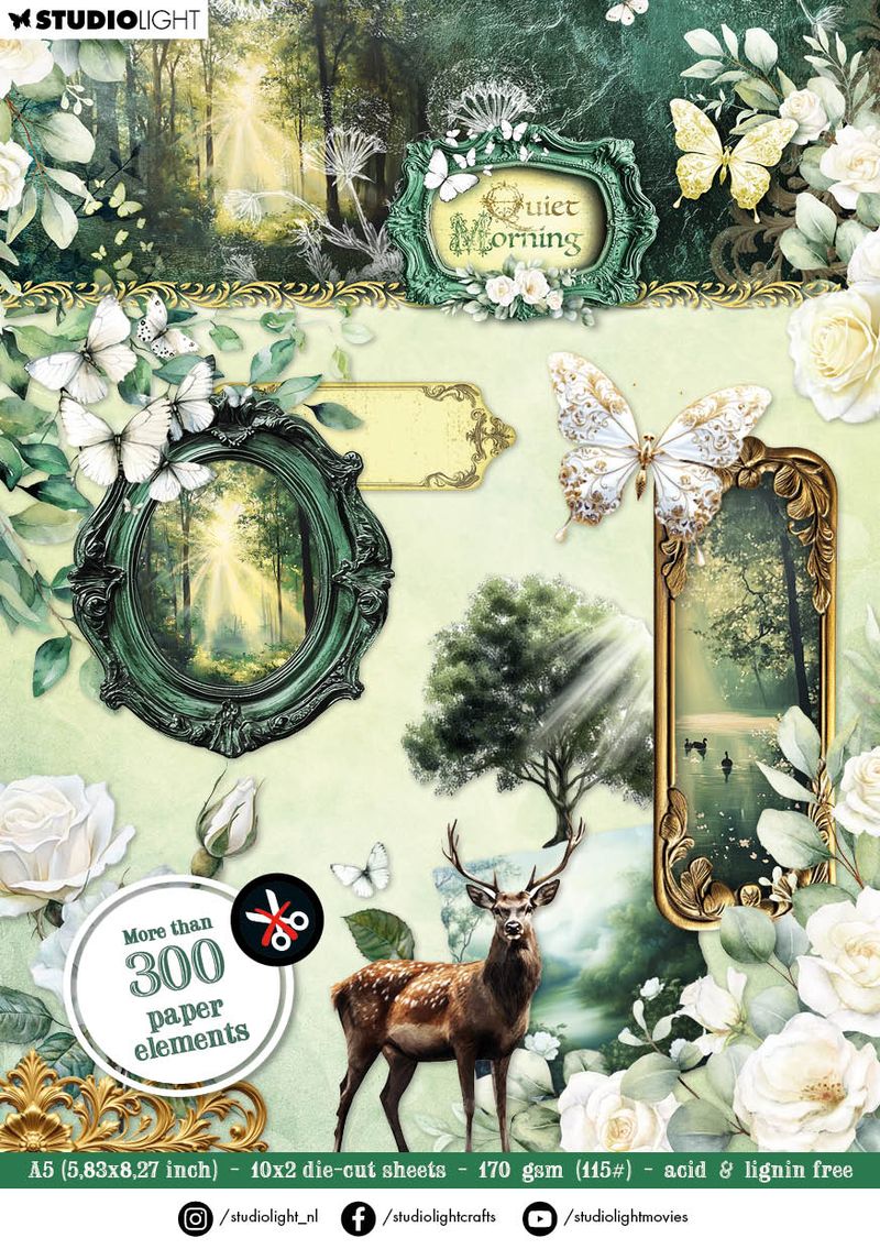 Studio Light - Quiet Morning 6 x 8 die cut Element Book